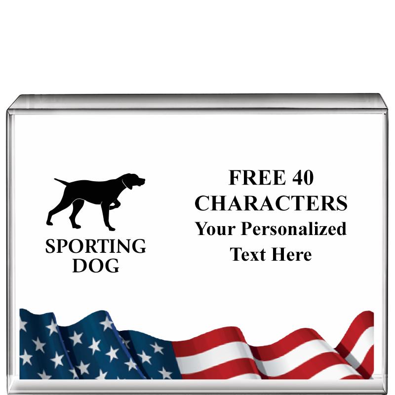 4"x3"FLAG HRZNTL DISPLY CRYSTL