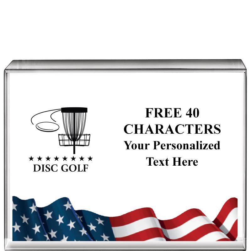 4"x3"FLAG HRZNTL DISPLY CRYSTL