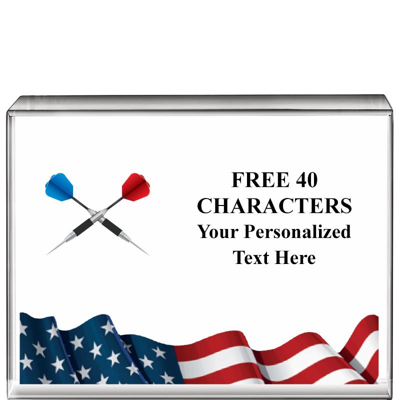 4"x3"FLAG HRZNTL DISPLY CRYSTL