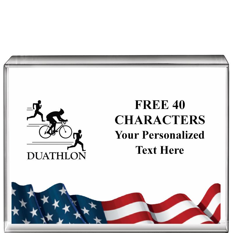 4"x3"FLAG HRZNTL DISPLY CRYSTL