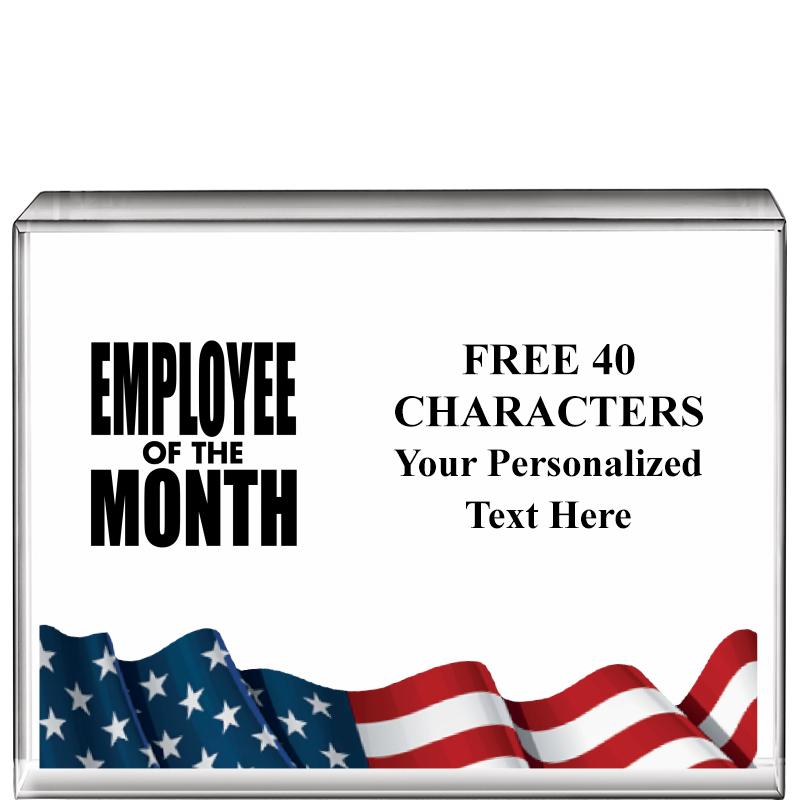 4"x3"FLAG HRZNTL DISPLY CRYSTL