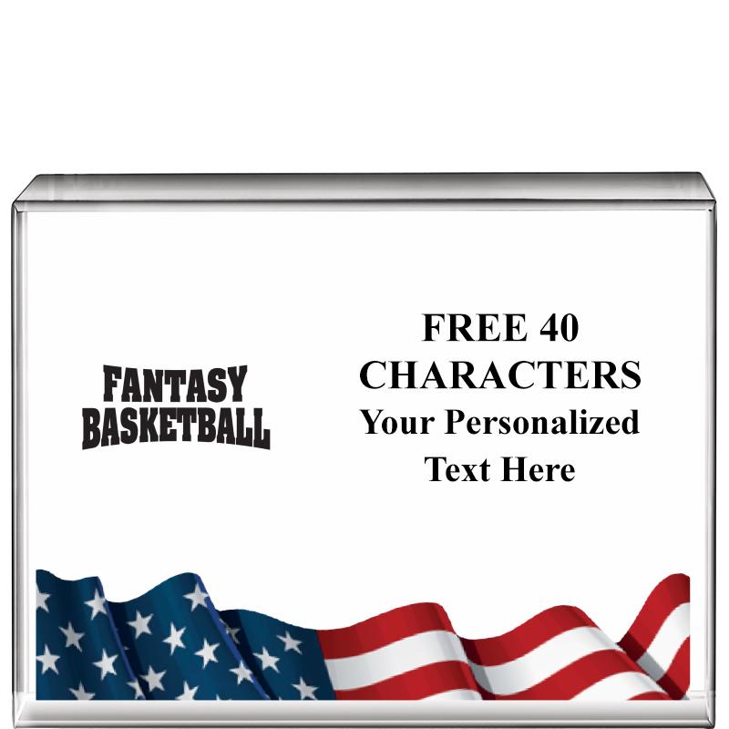 4"x3"FLAG HRZNTL DISPLY CRYSTL