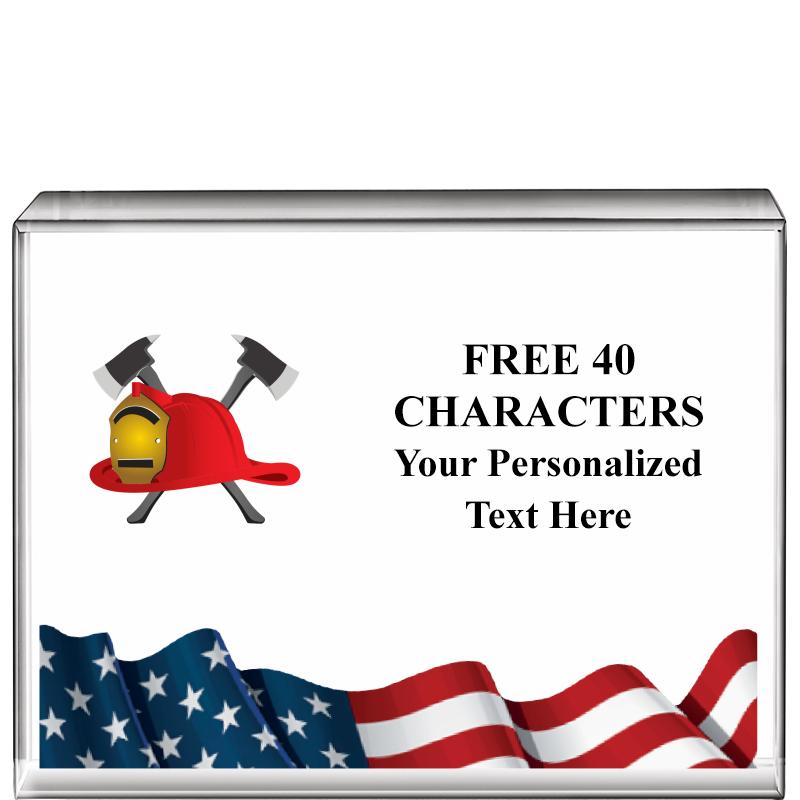 4"x3"FLAG HRZNTL DISPLY CRYSTL