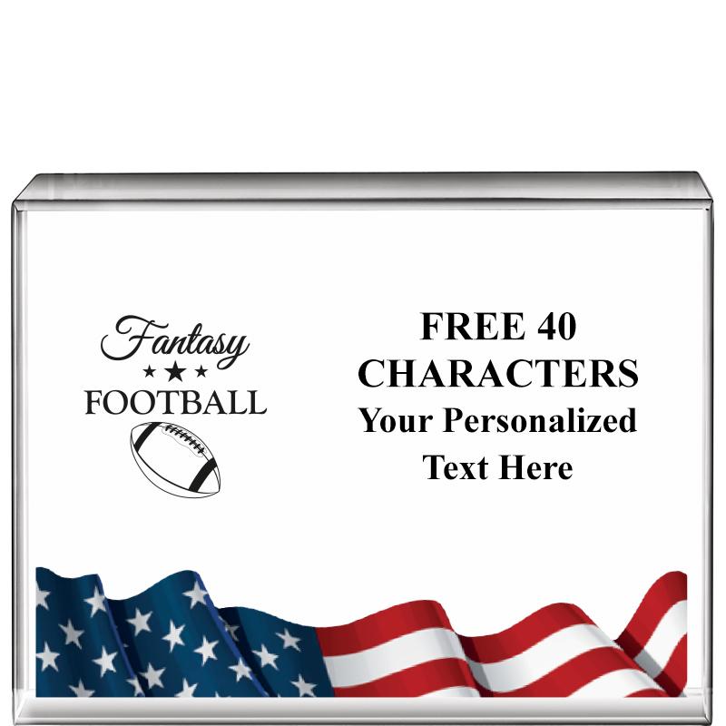 4"x3"FLAG HRZNTL DISPLY CRYSTL