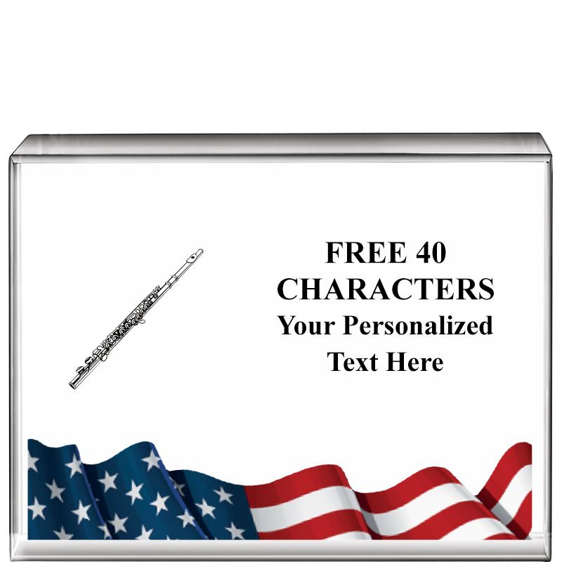 4"x3"FLAG HRZNTL DISPLY CRYSTL