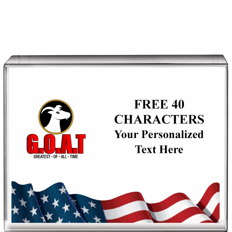 4"x3"FLAG HRZNTL DISPLY CRYSTL