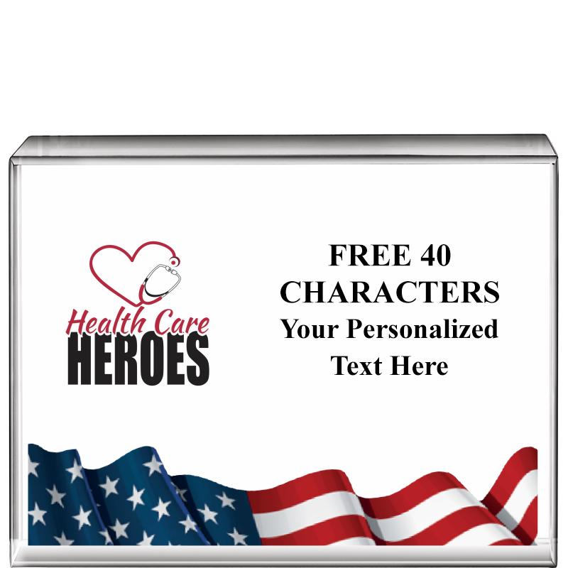 4"x3"FLAG HRZNTL DISPLY CRYSTL
