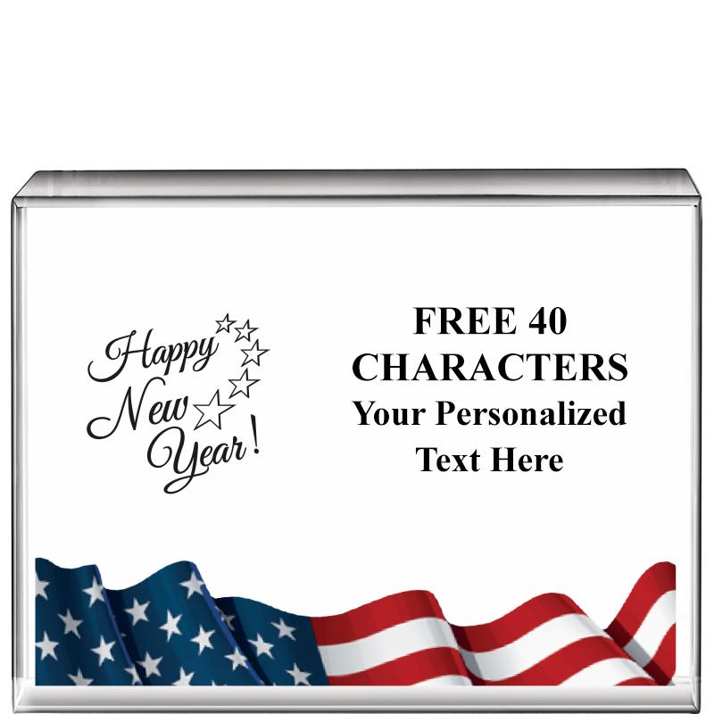 4"x3"FLAG HRZNTL DISPLY CRYSTL