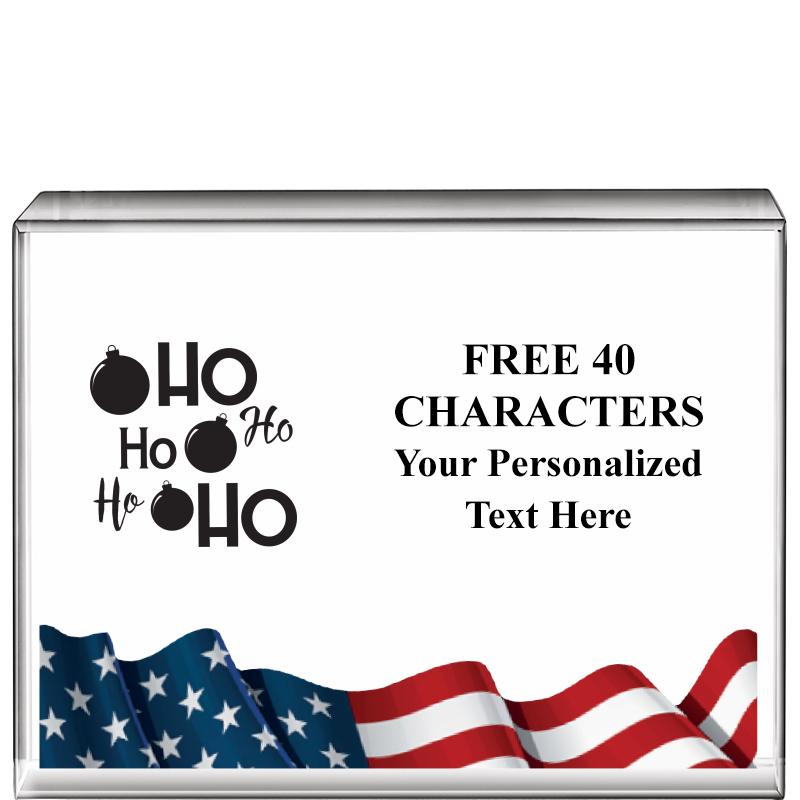 4"x3"FLAG HRZNTL DISPLY CRYSTL