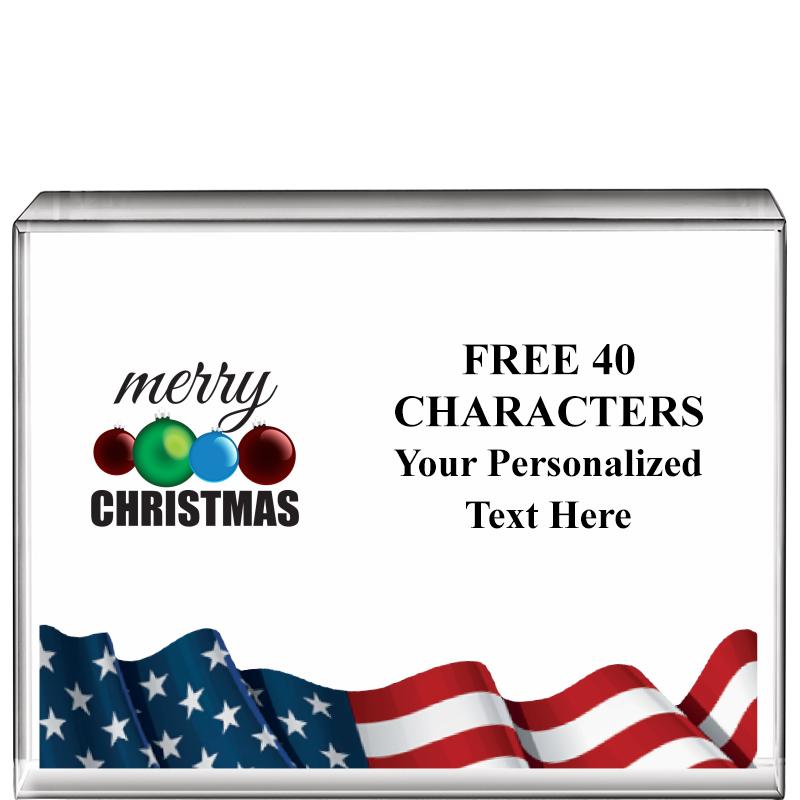 4"x3"FLAG HRZNTL DISPLY CRYSTL