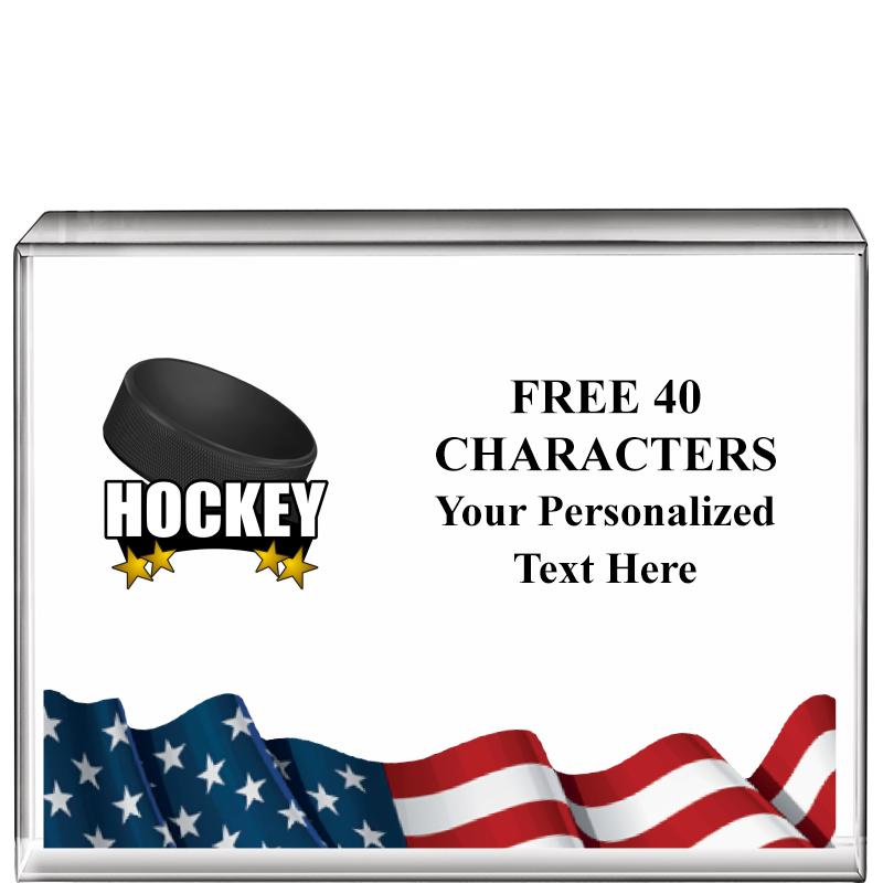 4"x3"FLAG HRZNTL DISPLY CRYSTL