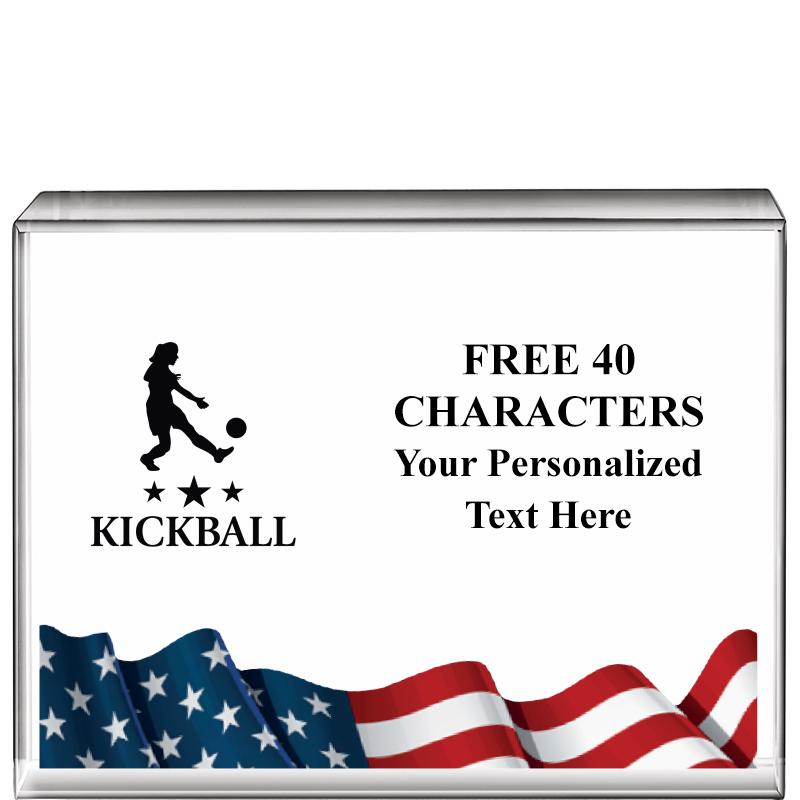 4"x3"FLAG HRZNTL DISPLY CRYSTL