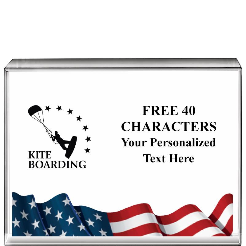 4"x3"FLAG HRZNTL DISPLY CRYSTL