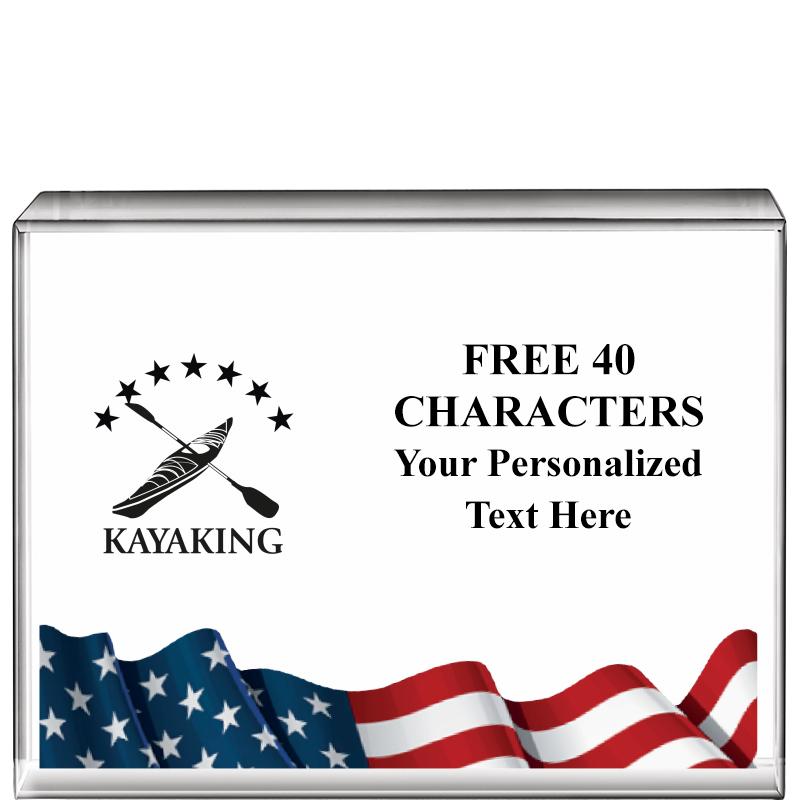 4"x3"FLAG HRZNTL DISPLY CRYSTL