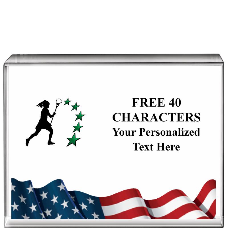 4"x3"FLAG HRZNTL DISPLY CRYSTL