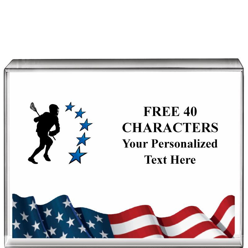 4"x3"FLAG HRZNTL DISPLY CRYSTL