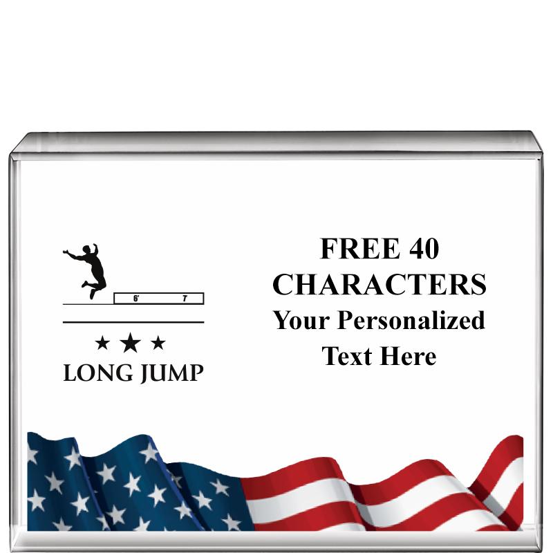 4"x3"FLAG HRZNTL DISPLY CRYSTL