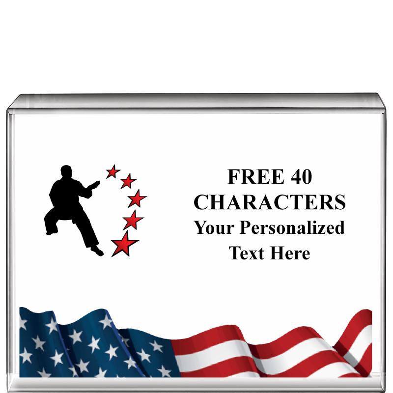 4"x3"FLAG HRZNTL DISPLY CRYSTL