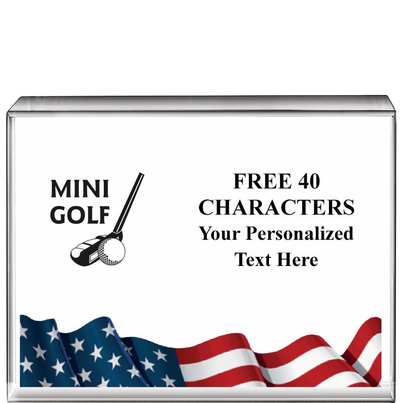 4"x3"FLAG HRZNTL DISPLY CRYSTL