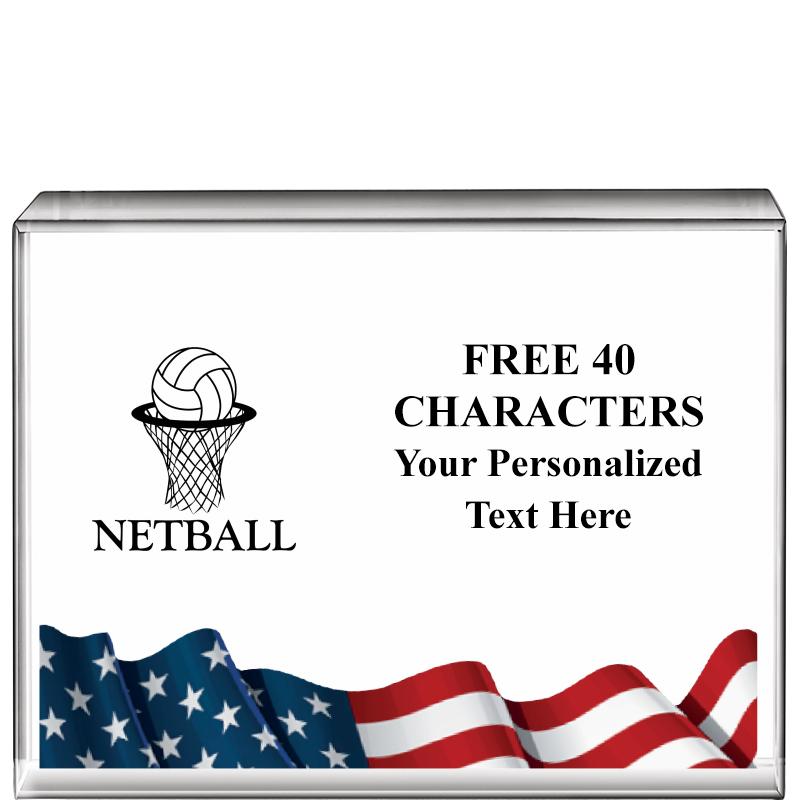 4"x3"FLAG HRZNTL DISPLY CRYSTL