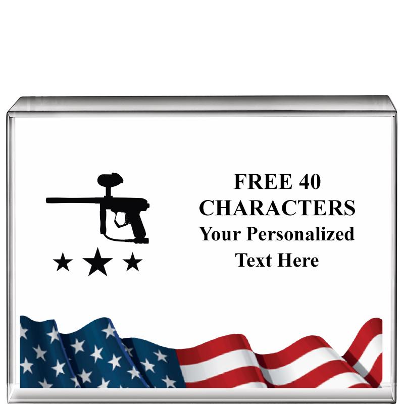 4"x3"FLAG HRZNTL DISPLY CRYSTL