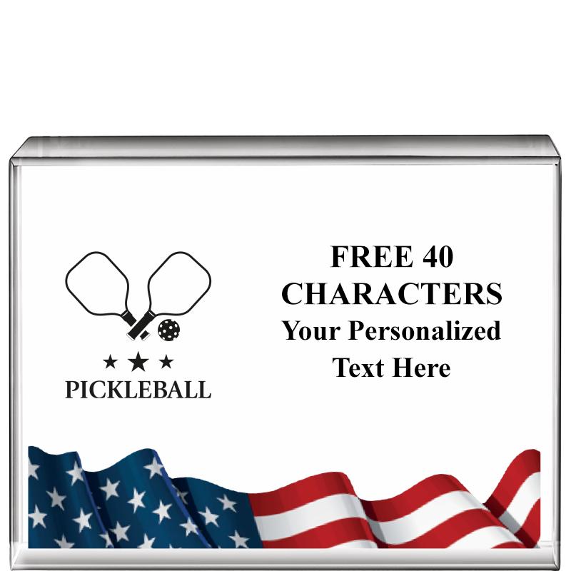 4"x3"FLAG HRZNTL DISPLY CRYSTL