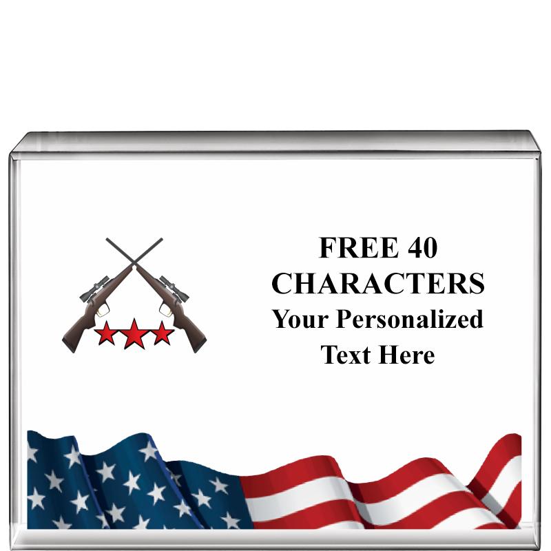 4"x3"FLAG HRZNTL DISPLY CRYSTL