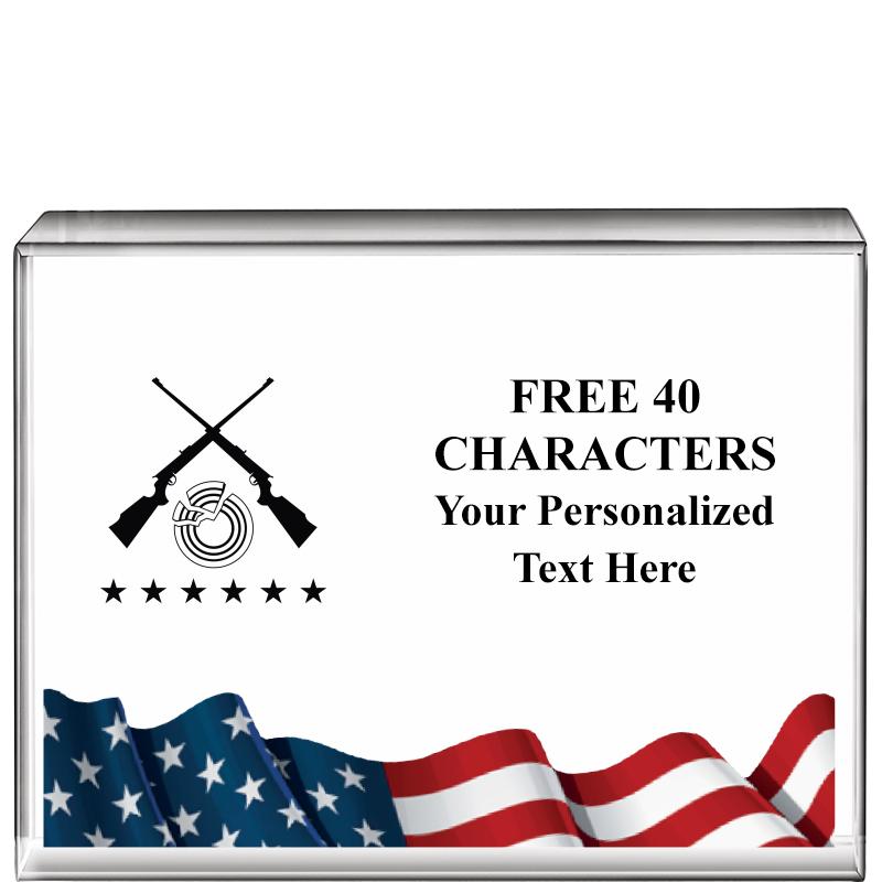 4"x3"FLAG HRZNTL DISPLY CRYSTL