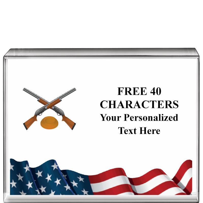 4"x3"FLAG HRZNTL DISPLY CRYSTL