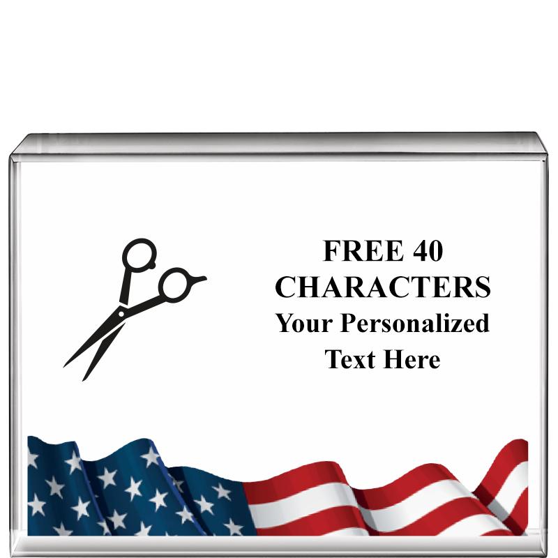 4"x3"FLAG HRZNTL DISPLY CRYSTL