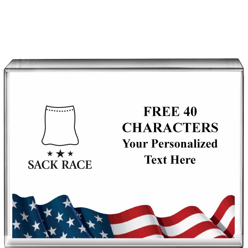 4"x3"FLAG HRZNTL DISPLY CRYSTL