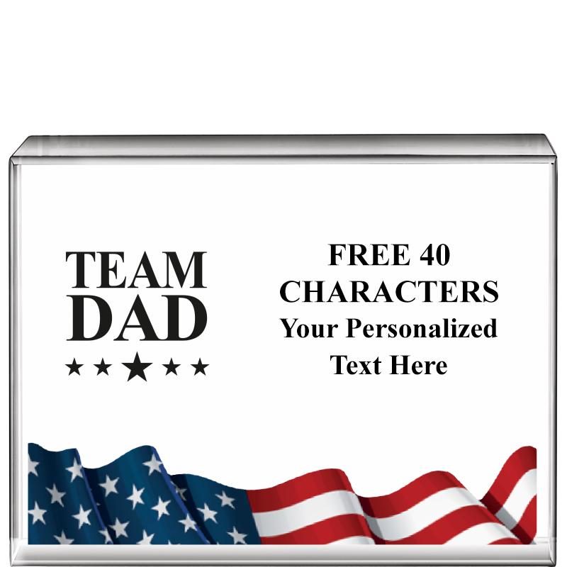 4"x3"FLAG HRZNTL DISPLY CRYSTL