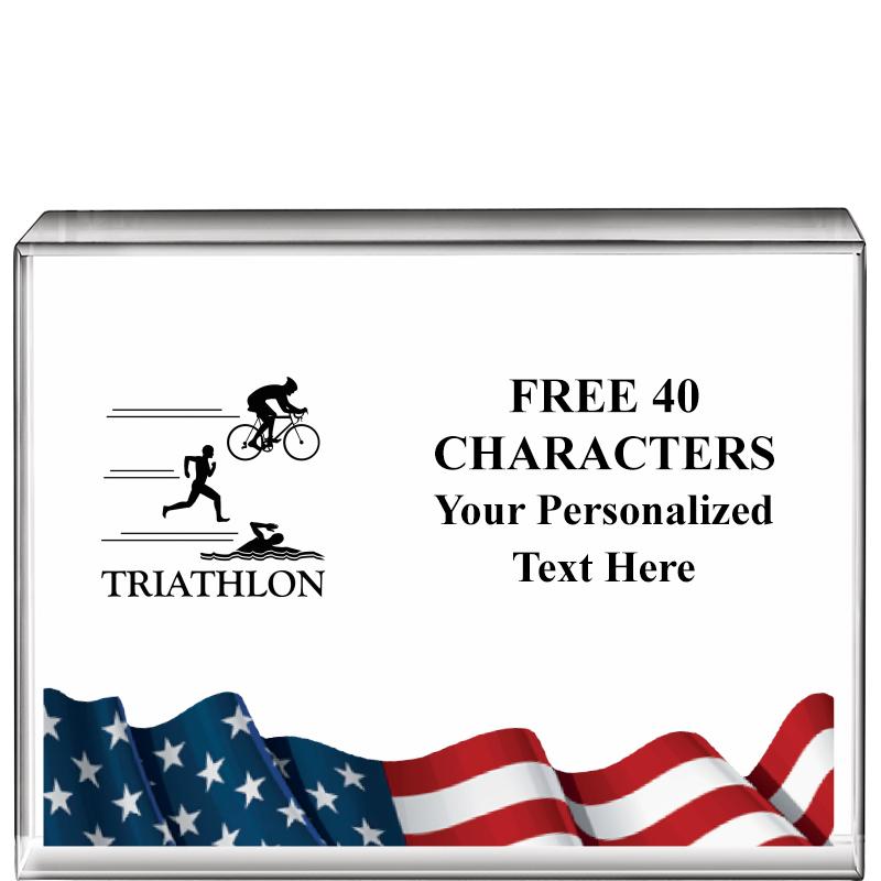 4"x3"FLAG HRZNTL DISPLY CRYSTL