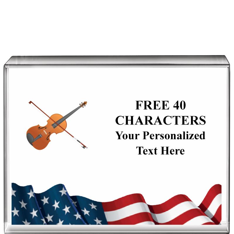 4"x3"FLAG HRZNTL DISPLY CRYSTL