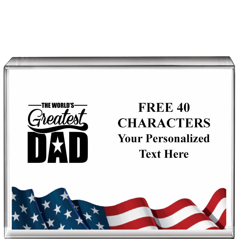 4"x3"FLAG HRZNTL DISPLY CRYSTL