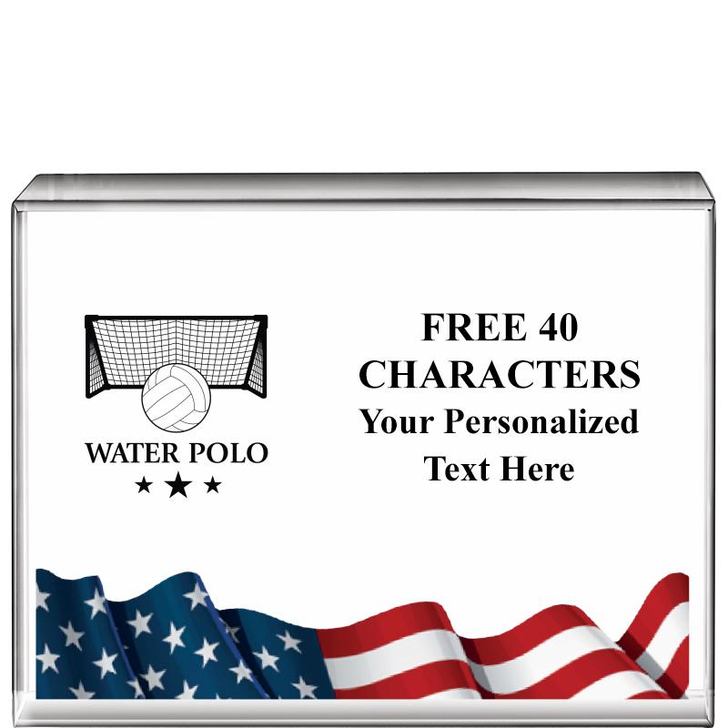 4"x3"FLAG HRZNTL DISPLY CRYSTL