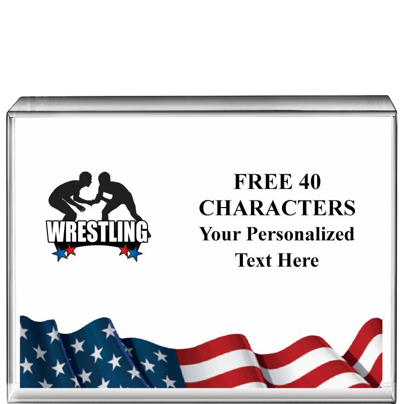 4"x3"FLAG HRZNTL DISPLY CRYSTL