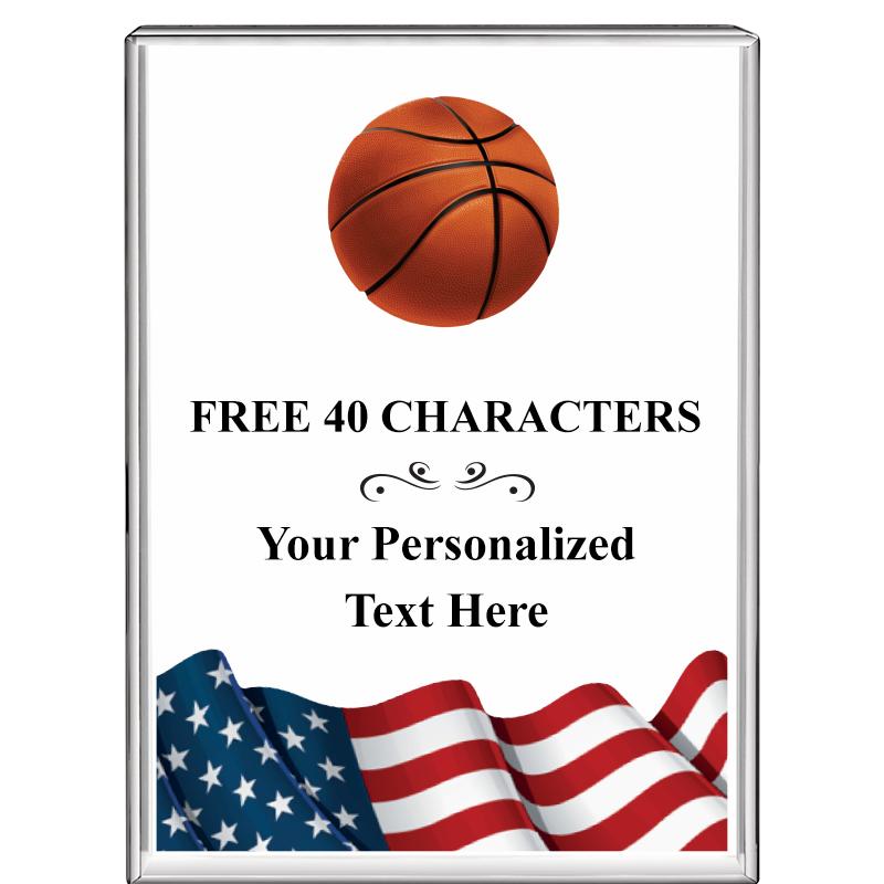 3"x4"FLAG VRTCL DISPLAY CRYSTL