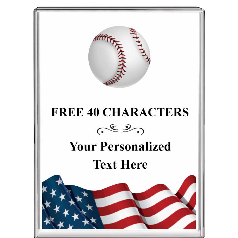 3"x4"FLAG VRTCL DISPLAY CRYSTL