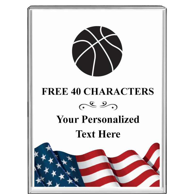 3"x4"FLAG VRTCL DISPLAY CRYSTL