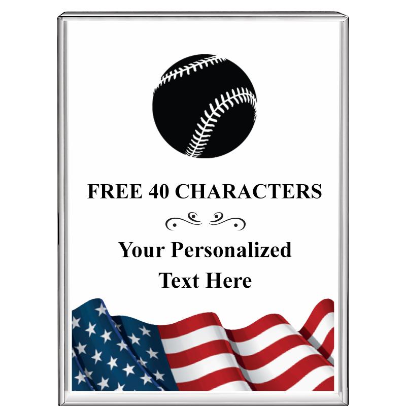 3"x4"FLAG VRTCL DISPLAY CRYSTL