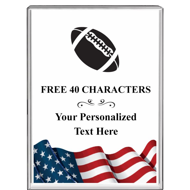 3"x4"FLAG VRTCL DISPLAY CRYSTL