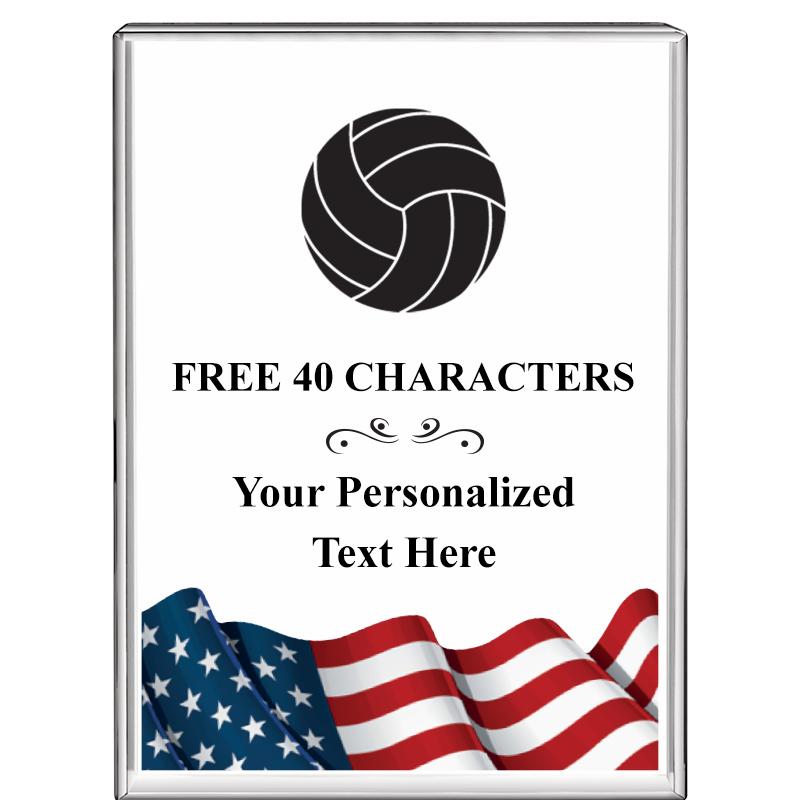 3"x4"FLAG VRTCL DISPLAY CRYSTL