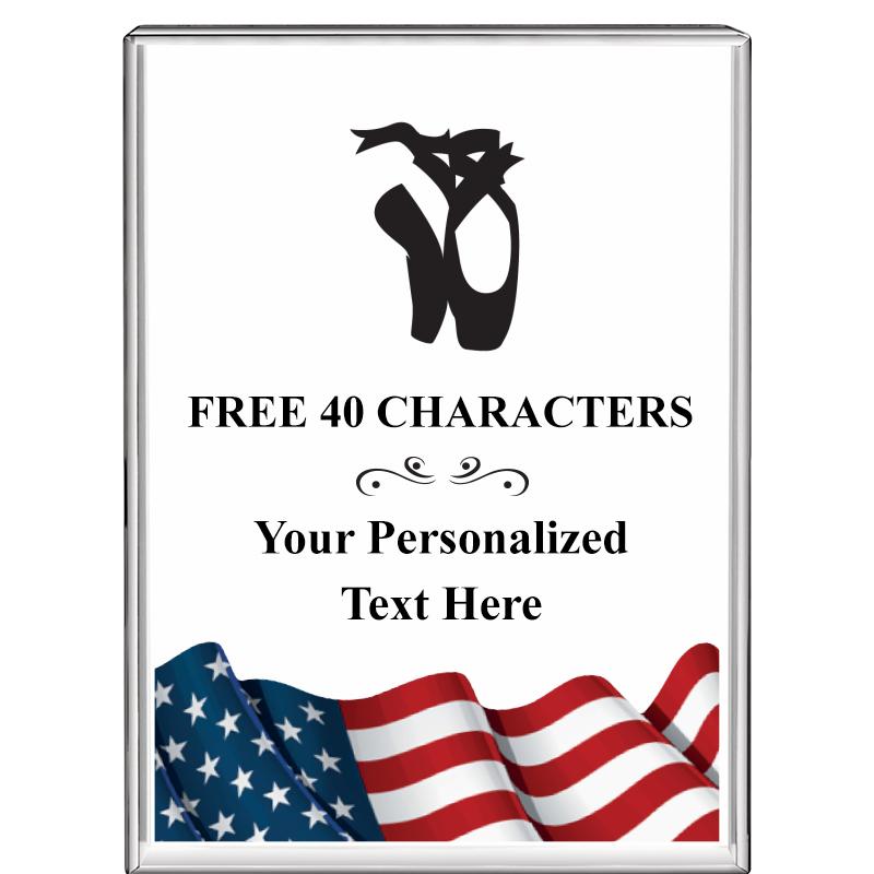 3"x4"FLAG VRTCL DISPLAY CRYSTL