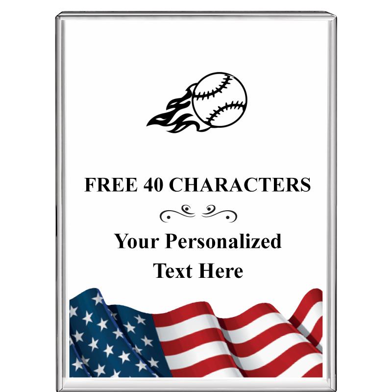 3"x4"FLAG VRTCL DISPLAY CRYSTL