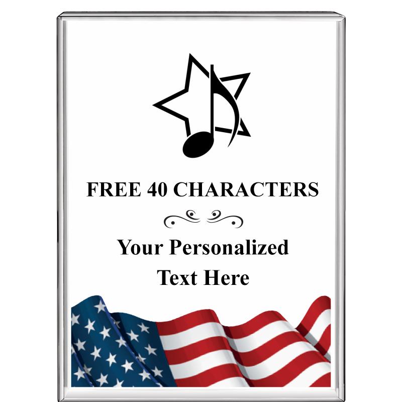 3"x4"FLAG VRTCL DISPLAY CRYSTL