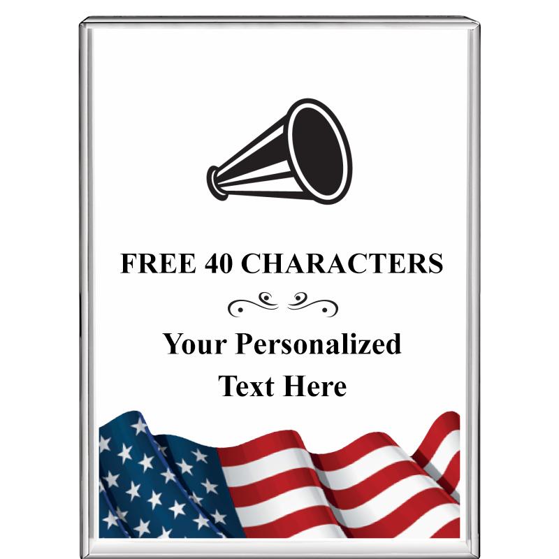 3"x4"FLAG VRTCL DISPLAY CRYSTL