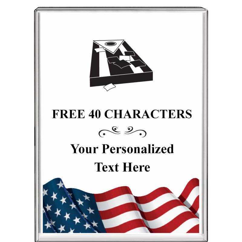 3"x4"FLAG VRTCL DISPLAY CRYSTL