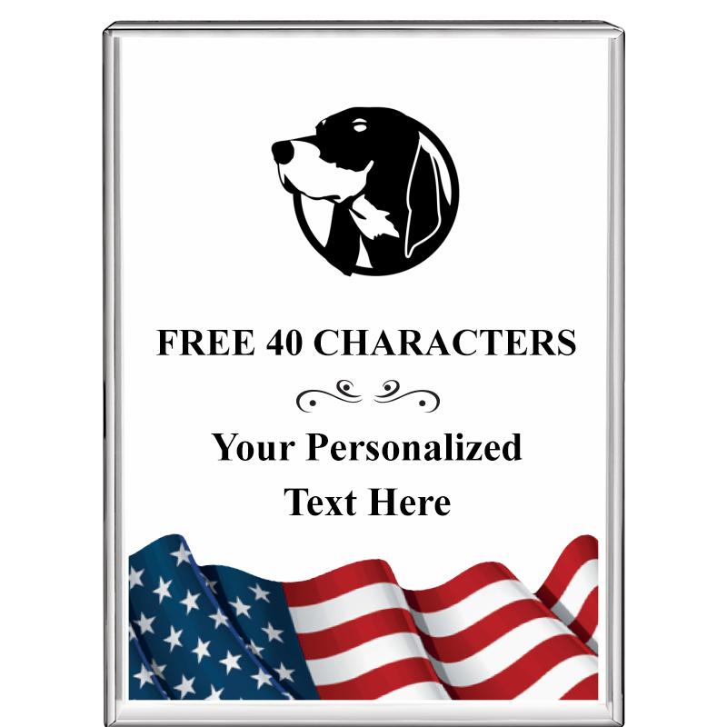 3"x4"FLAG VRTCL DISPLAY CRYSTL