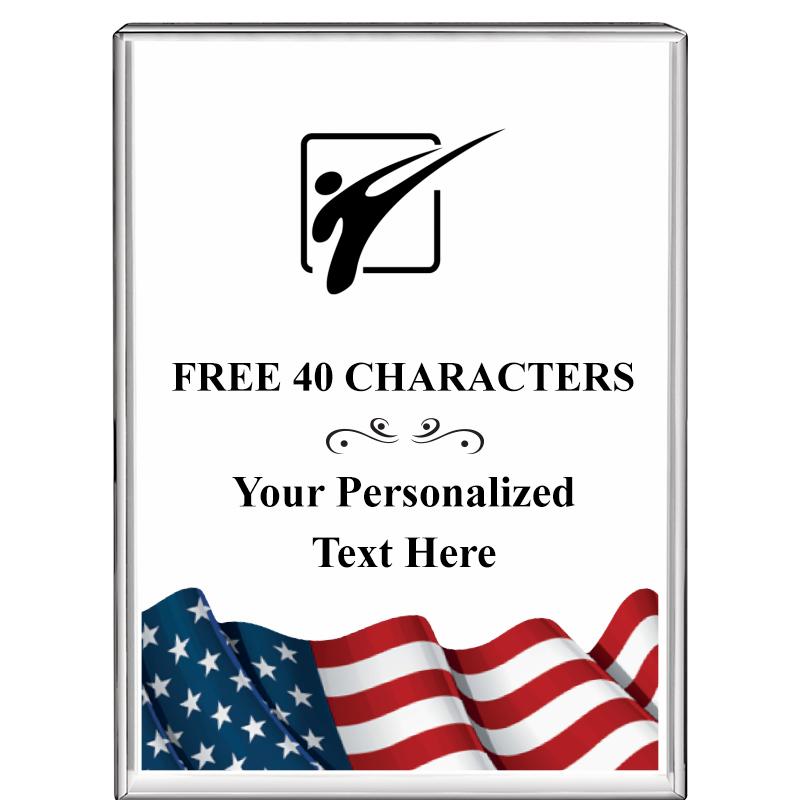 3"x4"FLAG VRTCL DISPLAY CRYSTL